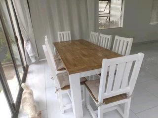 8 seater dinning table with chairs available