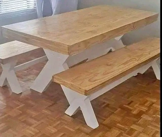 Table and benches