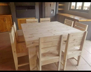 8 seater dinning table with 8 chairs available