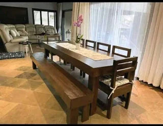 10 seater dinning table and chairs available