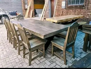 10 seater dinning table eith chairs and bench available