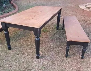 8 seater dinning table with 2 benches available