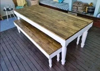 10 seater dinning table with 2 benches available
