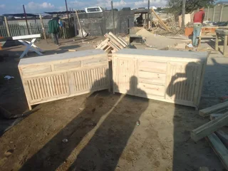 Chest of drawers and side cupboard available