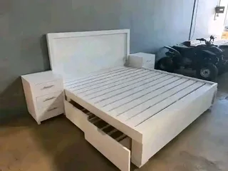 Base beds and side pedestal and headboard available