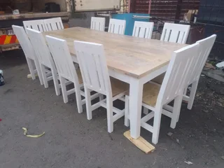12 seater dinning table with 12 chairs available