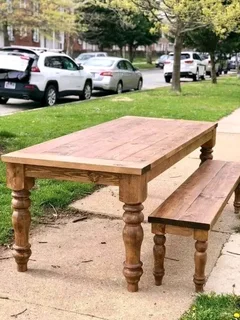 8 seater dinning table with 2 benches available