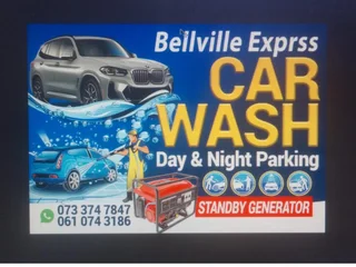 Express car Wash day and Night parking located at a secure place.