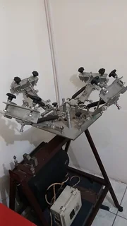 4 screen single station silk screen carousel