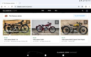 The Famous James motorcycle