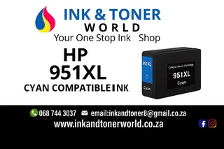 Compatible hp 951 xl cyan ink cartridge