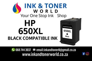 Compatible HP 650XL black ink cartridge