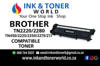 Brother TN2220/2280, TN450/2225/2250/2275/27J Compatible Toner
