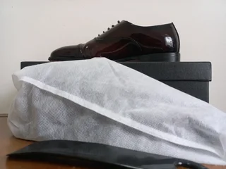 MD suit black burgundy and gold