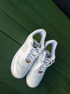 Nike Air Force 1, Baby Blue - Cork Sole, flower embroidery