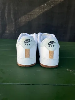 Nike Air Force 1, Baby Blue - Cork Sole, flower embroidery