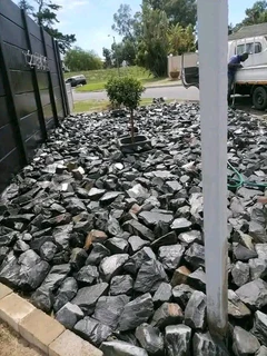 Greystones  &amp; Grey gabions stones