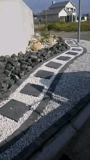 Greystones  &amp; Grey gabions stones