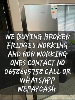 We buy non working fridges
