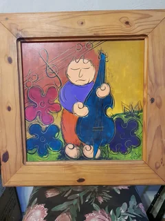 Framed  painting  by festa