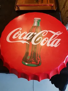 Vintage coca cola 42cm large  bottle cap.