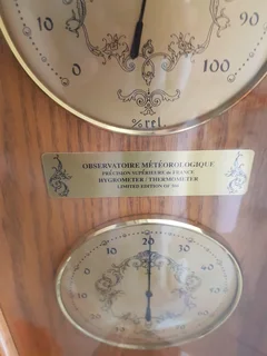 Oakwood  hygrometer and  thermometer.