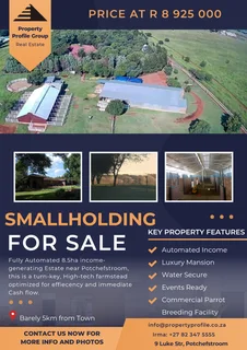 Below Market Value: Fully Automated 8.5ha Income-generating Estate Near Potchefstroom