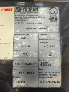 MAJOR PRICE CUTS!!Uni Carrier 1.6T Electric Walk Behind Straddle Stacker (SPOOKY SPECIALS