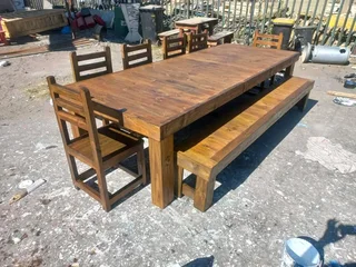 10 seater stunning dining table with chairs and bench available for cash on delivery