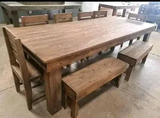 10 seater stunning dining table with chairs and bench available for cash on delivery