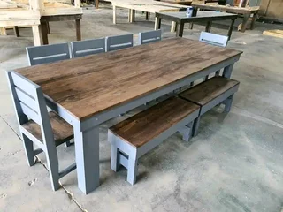 10 seater stunning dining table with chairs and bench available for cash on delivery