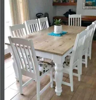 8 seater stunning dining table with chairs available for cash on delivery we charge extra delivery