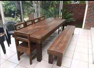 10 seater stunning dining table with chairs and bench available for cash on delivery