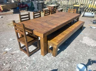 10 seater stunning dining table with chairs and bench available for cash on delivery