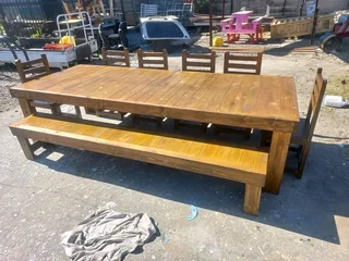 10 seater stunning dining table with chairs and bench available for cash on delivery
