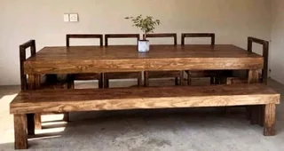10 seater stunning dining table with chairs and bench available for cash on delivery