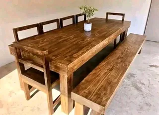 10 seater stunning dining table with chairs and bench available for cash on delivery