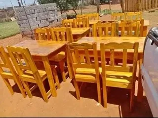 4 seater restaurant tables with 4 chairs available for cash on delivery we charge extra delivery fee