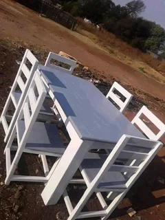 6 seater restaurant tables with 6 chairs available for cash on delivery we charge extra delivery fee