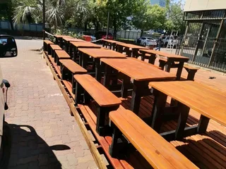 6 seater restaurant benches available for cash on delivery we charge extra delivery fee according to