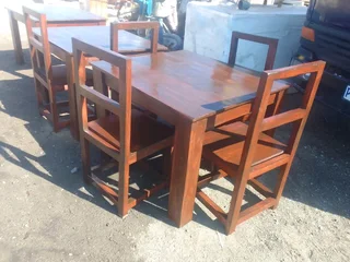 4 seater restaurant tables with 4 chairs available for cash on delivery we charge extra delivery fee