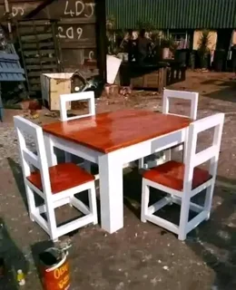 4 seater restaurant tables with 4 chairs available for cash on delivery