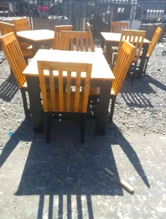 4 seater restaurant tables with 4 chairs available for cash on delivery