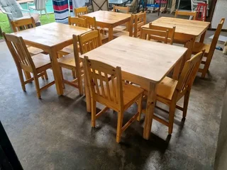 4 seater restaurant tables with 4 chairs available for cash on delivery