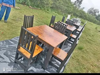 4 seater restaurant tables with 4 chairs available for cash on delivery