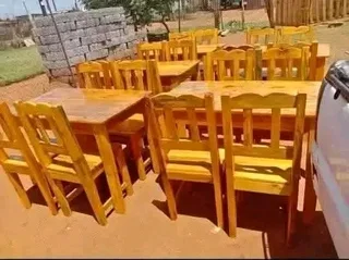4 seater restaurant tables with 4 chairs available for cash on delivery