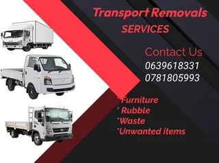 Fastest transport removal services ,Furniture,Rubble,Waste and Unwanted items...