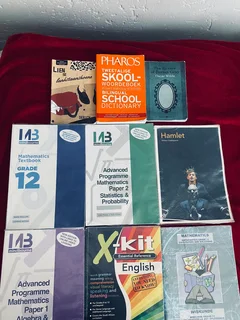 Grade 11–12 Textbook Bundle + Novels –Second Hand (Maths, AP Maths, English, Afrikaans)