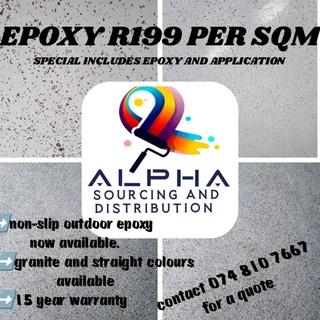 EPOXY FLOORS R199 PER SQM