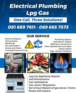 Electrical Plumbing Gas And Appliance Repairs Durban
